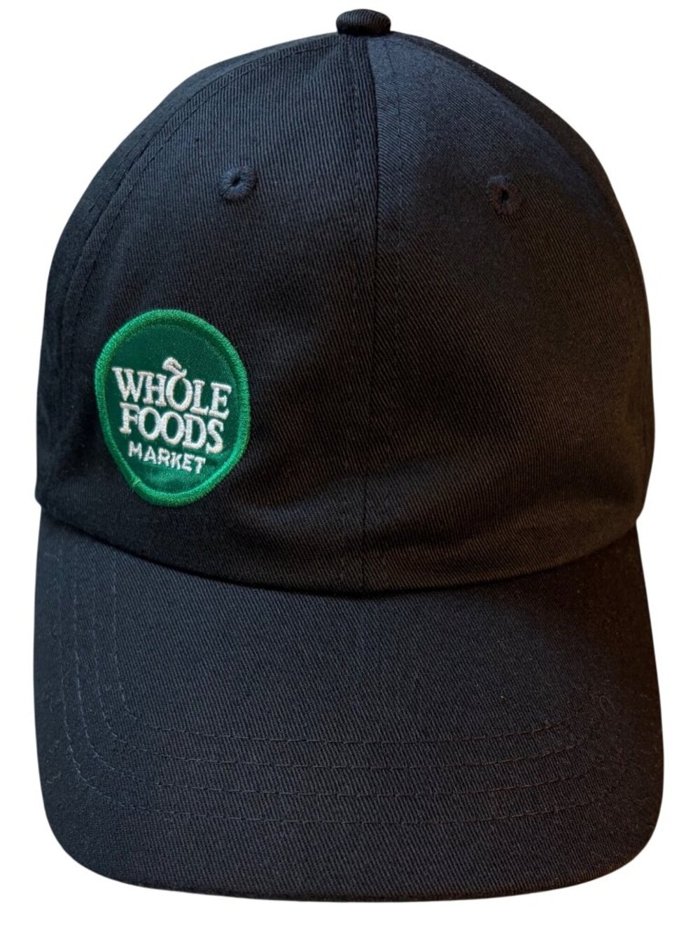 Whole Foods Market Grocery Employee Embroidered Hat Cap Adjustable Black